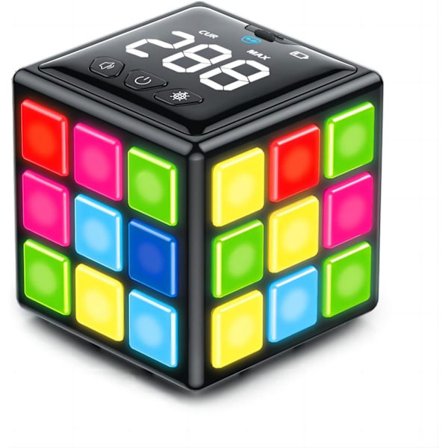 Genopladelig spilkube, 15-i-1 hukommelses- og hastighedsspil til drenge og piger, sjovt håndholdt elektronisk legetøj med scoreskærm – gave