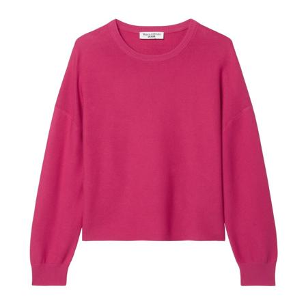 Marc O'Polo Crewneck jumper in a relaxed fit rosa, Dam Stickade tröjor & koftor, Dam, Storlek: M