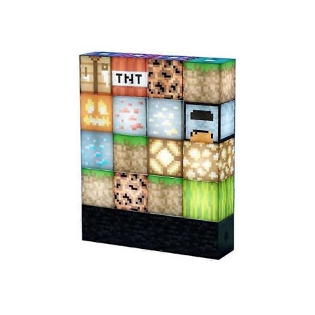 Minecraft nattlampa kreativ nyhet skarvlampa vardagsrum sovrum lampa byggkloss LED-lampa Byggklosslampa