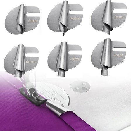 ING Sæt med 6 overlockfødder til symaskiner, inklusive overlockfødder, 3-8 mm overlockfødder, til industriel brug