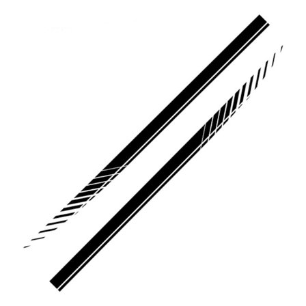 Dekal Side Stripe SVART