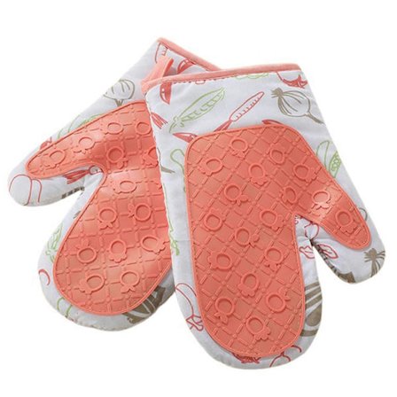 Kraftig Silikone Grydelap Anti-Skold Skridsikker Køkken Grydelapper, til Hverdagsmadlavning