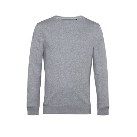 B&C Herr T-shirt Organic Crew Neck Sweat XS Heather Grey