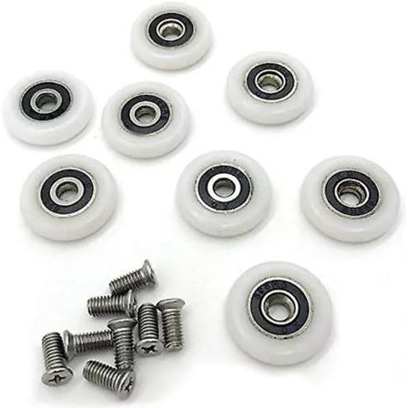 Suihkukaapin pyörät Kääntyvät pyörät Rullat 25mm 19mm