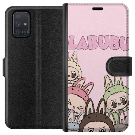 Samsung Galaxy A71 Plånboksfodral Labubu Pop Mart Karaktärer Figurer Samlarobjekt Populär