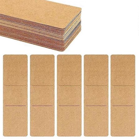 100 stk. Harts Bogmærkeholdere Tomme Visningskort DIY Bogmærke