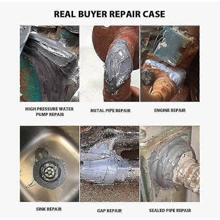 Nytt metallim - Sveise metallreparasjonslim Lim Støpejern Høy styrke Reparerende lim Varmebestandighet Kaldsveis Industriell reparasjon 85g Tw[YJD]