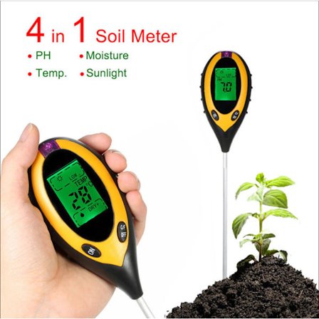 4 in 1 Soil PH Tester Fuktmätare för trädgårdsgräsmattor