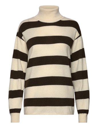 Eco Wool Stripe Kally Sweater Cream Mads Nørgaard