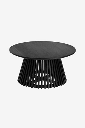 Kave Home - Soffbord Jeanette Ø 80 cm - Svart - Soffbord - Från Homeroom