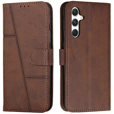 Læderbeskyttelsesetui med stativ til Samsung Galaxy A36 5G