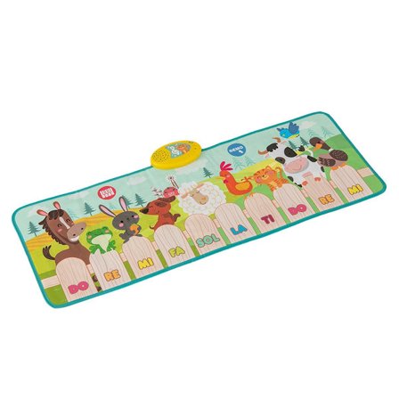 Børneklavermåtte med 10 dyrelyde og 10 sange