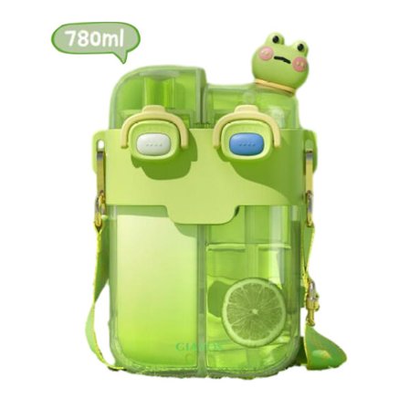 Barnens stora dubbelstrå-koppar med fack