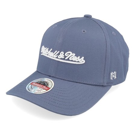Mitchell & Ness - Own Brand Script Stretch Periwinkle Blue Adjustable Adjustable Blue Cap - @ Hatstore