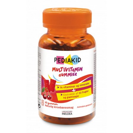 Pediakid Gummies Multivitamins Cherry 60 stk., Helse & Madvarer, Vitaminer, Multivitaminer