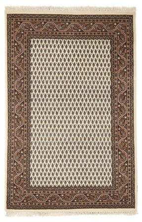 Hand Knotted Mir Indo Rug 120X184 Wool Brown/Black Small