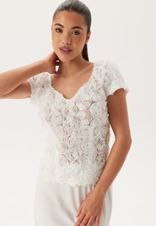 Ida Sjöstedt - Louise Top - Ivory - Kläder - - Bubbleroom