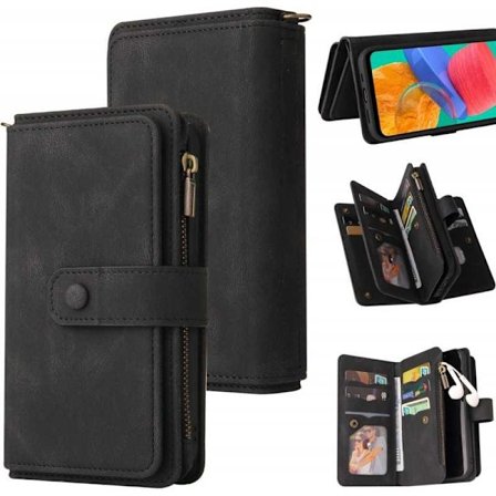 iPhone 12 / 12 Pro Multifunktionellt Plånboksfodral Zip 13-Fack