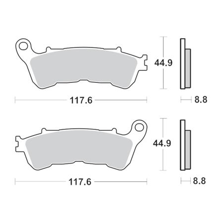Moto-Master RoadPro Ceramic Front Brake Pads - Honda NC 700 D Integra 2012-2013