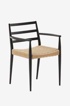 Kave Home - Stol Analy - Svart - Armstoler - Fra Homeroom