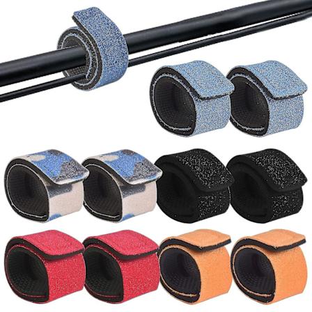 10 stk fiskestangbelter, 5 farger elastiske magiske agnstropper, justerbare fiskestangstropper fiskestangstropp