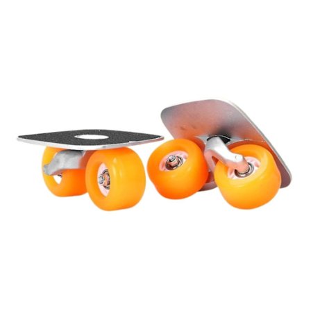 Bærbar rullebane plate skøyter Anti-slip brett aluminium lastebil med PU hjul brett mini skateboards for voksne oransje