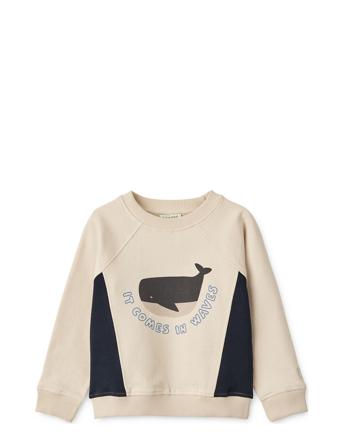 Aude Placement Sweatshirt Cream Liewood