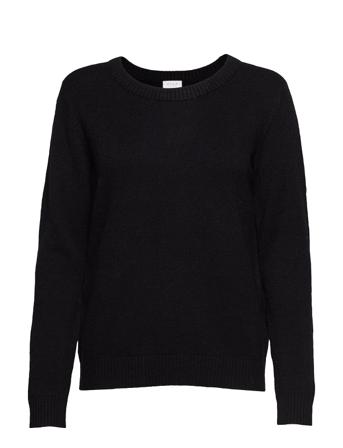 Viril O-Neck L/S Knit Top Villapaita Musta Vila
