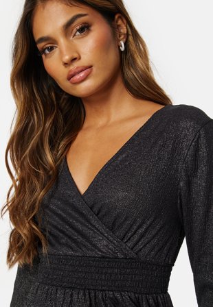 ONLY New Pella Foil Wrap Dress Gunmetal Klær