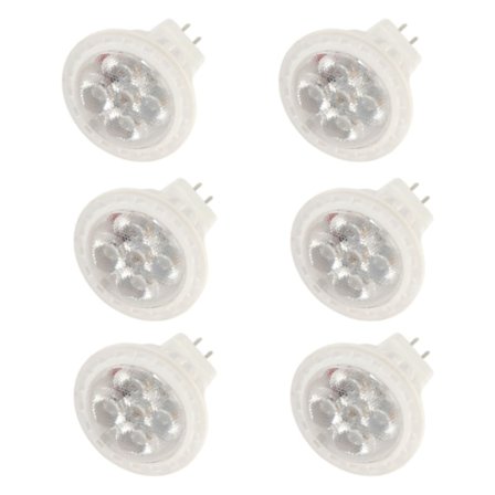 6 kpl MR11 LED-lamppu 4W GU4 kaksoisnastainen himmennettävä 360lm lamppu kävelytielle puutarhamaisema-alueille