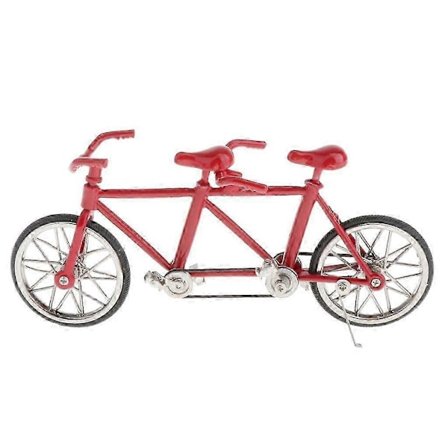 Deluxe Tandem Cykel Model Cykel Miniature til Børn Boligindretning/Ornament/Souvenir Studieværelse Skrivebordsdekoration - Vælg Farver (LGL)