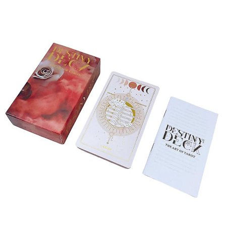 Destiny Deck Tarot Card Prophecy Divination Family Party Board Game M/manual(one size,Multicolor)