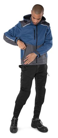 Fristads Herr Softshell vinterjacka stretch 4060 CFJ, Blå/Grå