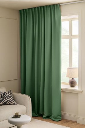 &Home - Mørkleggingsgardin Linnie Wide 1-pakning - Grønn - Mørkleggingsgardiner - 220 - Fra Homeroom