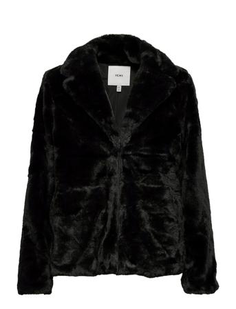 Ihsimpo Ja Outerwear Faux Fur Sort ICHI