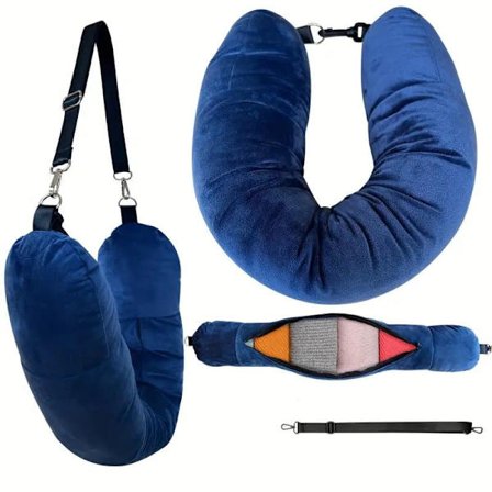 Stuffbar Niskatyyny Matkalle, Samettinen Matkatyyny Vaatesäilytyksellä, Lento ja Auto, 3+ Päivän Pakkaus