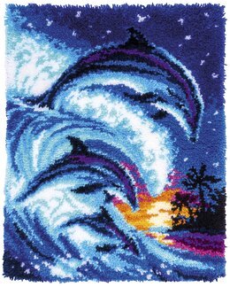 Ryijymatto/Seinävaate Delfiinit