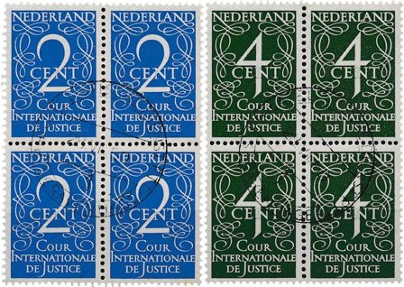 Holland 1950 - NVPH D25-D26 - 4-blok - Stemplet