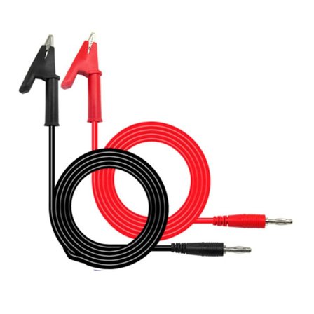 2 stk Bananstik Til Alligator Clip Multimeter Testledninger Kabel