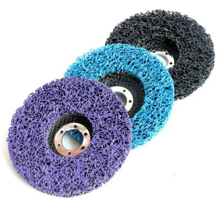 One Piece Diamond Disc Rostfritt Stål Metall Disc Diameter 125mm Extra Stor Billackborttagning Plastpolering Rostborttagning (Blå)