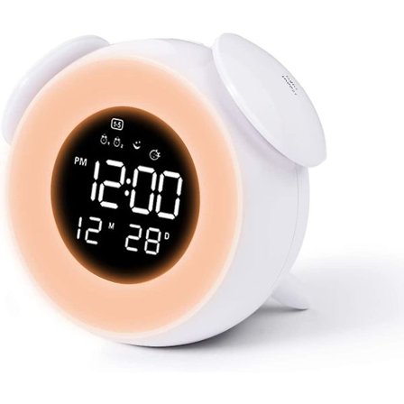 Vækkeur til Børn, Digital Pige Vækkeur med Opvågningslys, Vækkeur til Sengen