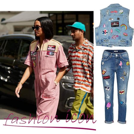 10 stk Broderte lapper Sy-på lapper sett, Kattepote lapp Applikasjon