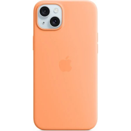 Apple iPhone 15 Plus silikonfodral med MagSafe Orange Sorbet