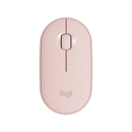 Logitech M350 Pebble Trådløs Mus med Bluetooth eller 2.4 GHz Modtager, Lydløs, Slank Computermus med Stille Klik