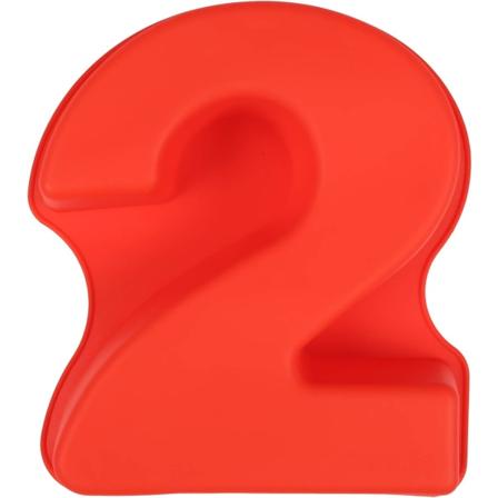 Kakkuvuoka Silikoninumerot Suuri Numero 7 Paistovuoka Paistaminen Syntymäpäiväpäiväkakku 20 X 25 Cm (Monikäyttöinen)-2-Punainen