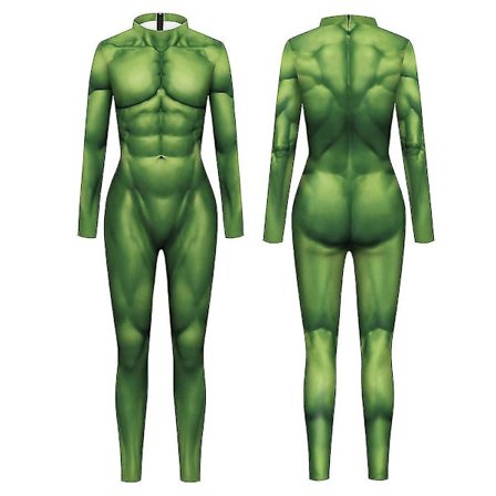 Superhero Bruce Banner Hulk Sexy Cosplay Kostyme Menn Kvinner Unisex Jumpsuits Halloween Party Tights Zentai Bodysuit Dress-n