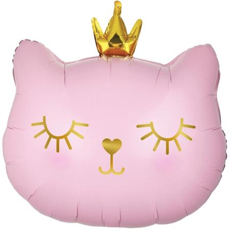 Folieballong Rosa Katt 42cm - Partyninja.se