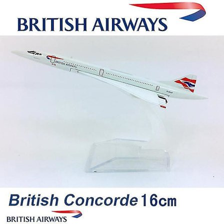 15cm 1:400 Concorde Air France 1976-2003 Flymodel i metal Samleobjekt Legetøjsfly Modelsamling Børn
