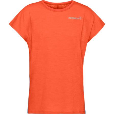 Norrøna Women's Bitihorn Wool T-shirt Women base layer tops Orange XS