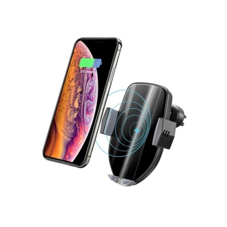 Qi-Free Billaddare Helt Snabb Induktion Svart Glaspanel